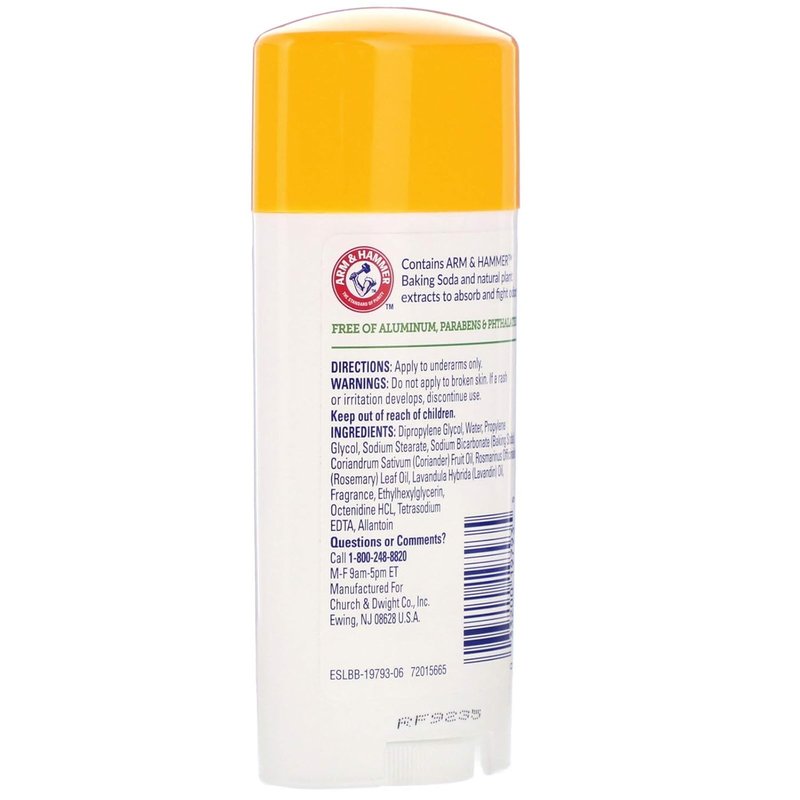ARM & HAMMER Natural Deodorant - Fresh Scent, 2.50 oz | Pack of 10