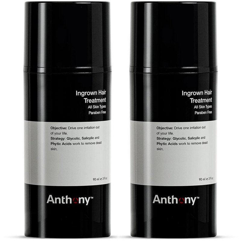 Anthony Ingrown Hair Treatment for Men (Pack of 2) â Gel Solution to Calm Down Razor Burn â Scar and Redness Eliminator, Bump Removal â 3 Fl. Oz