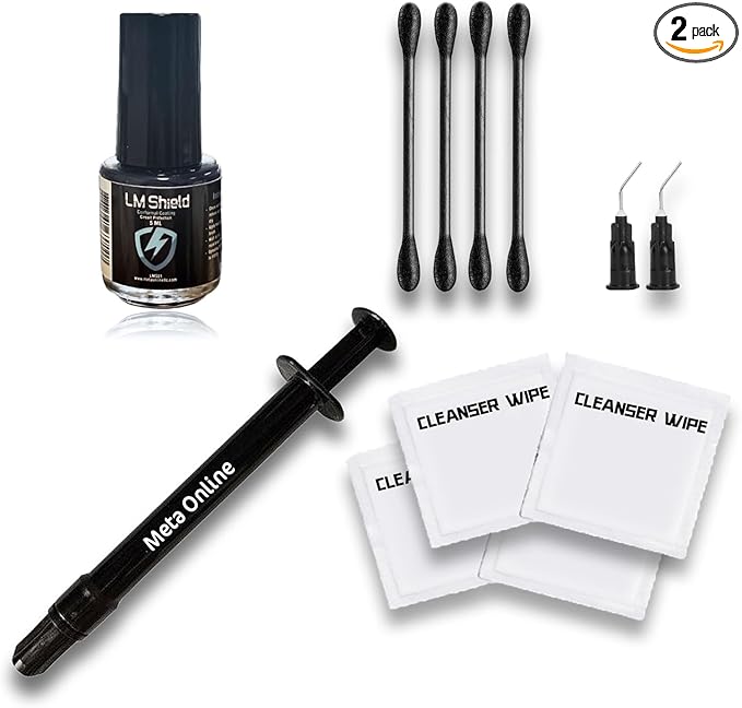 PolarTronix Liquid Metal Thermal Paste(5 Gram) - Multiple Applications + Liquid Metal Shield (5ml) Bundle - for PS5, PC, CPU, GPU, Laptop Eco Pack and 5 ML Shield