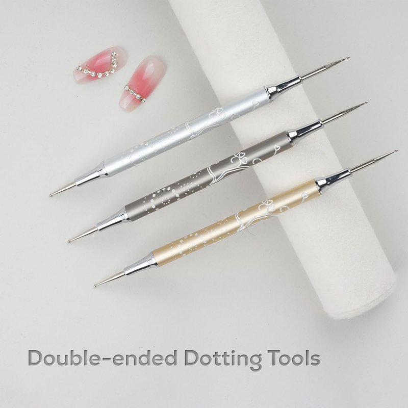 YIHUALE Nail Art Design Pen Painting Tools - DIY Manicure & Professional Salon Set (Blue and White)