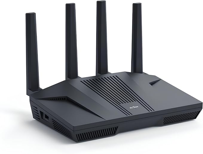 GL.iNet GL-MT6000 (Flint 2) WiFi 6 High Speed Gaming Routers for Wireless Internet, 2 x 2.5G Ethernet Ports, Long Range Computer VPN WiFi Router, Home & Business