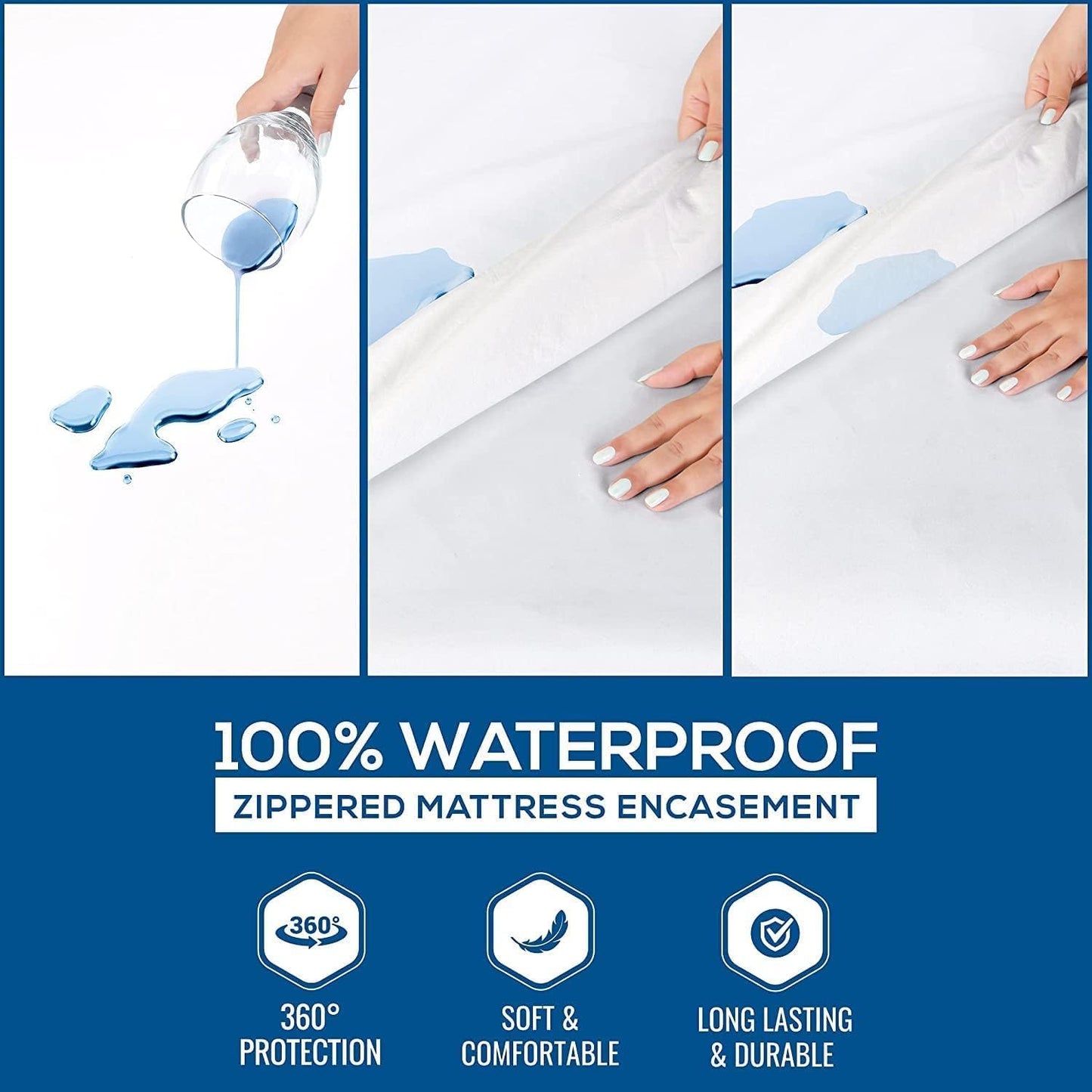 Utopia Bedding Mattress Protector - 100% Waterproof & Bed Bug Proof | Full XL Size (Pack of 2)