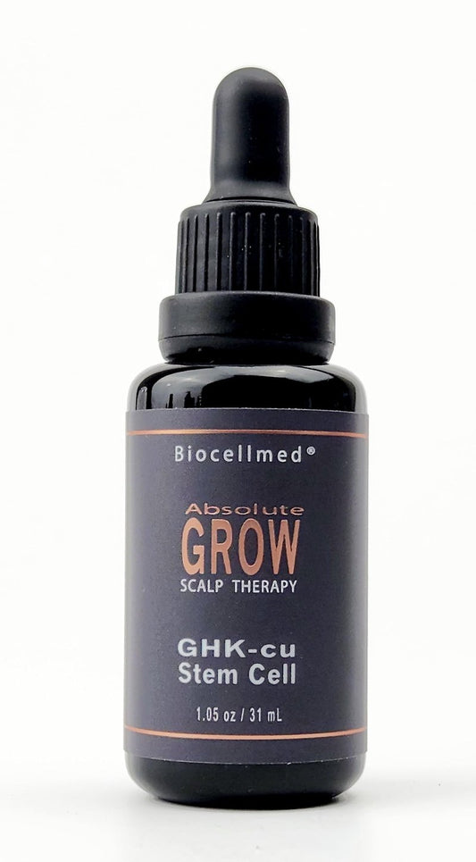 BIOCELLMED Copper Peptide Absolute GROW® Scalp Serum with Copper Peptides and Plant Stem Cells for Hair, 1.05 oz