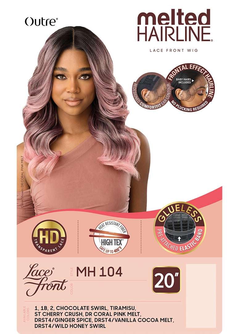 Outre Lace Front Wig - Melted Hairline - MH 104 (OFF BLACK 1B)