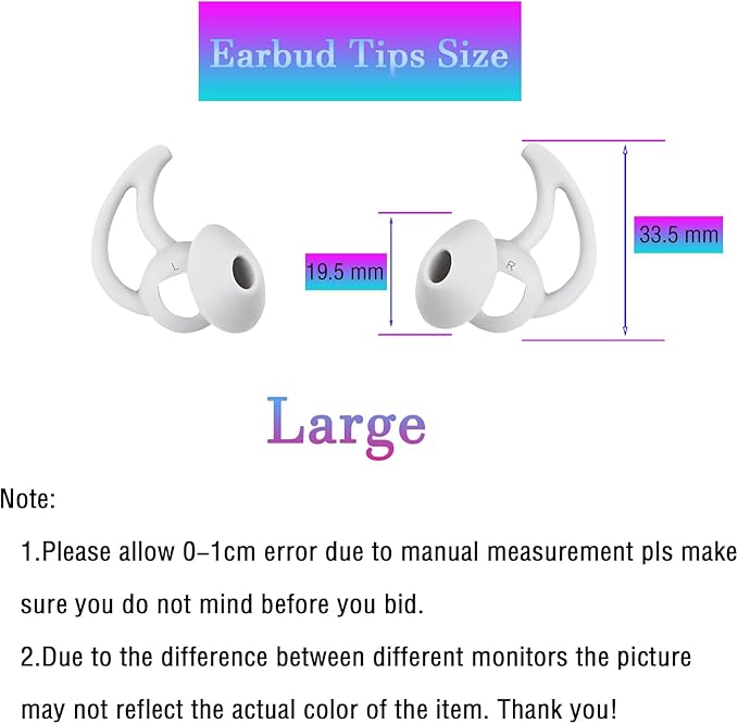 WKYMY Replacement Earbud Tips Silicone Earbud Covers Ear Tips Compatible with Bose Quietcomfort and Sport Headphone Ear Bud Tips Large 3 Pairs