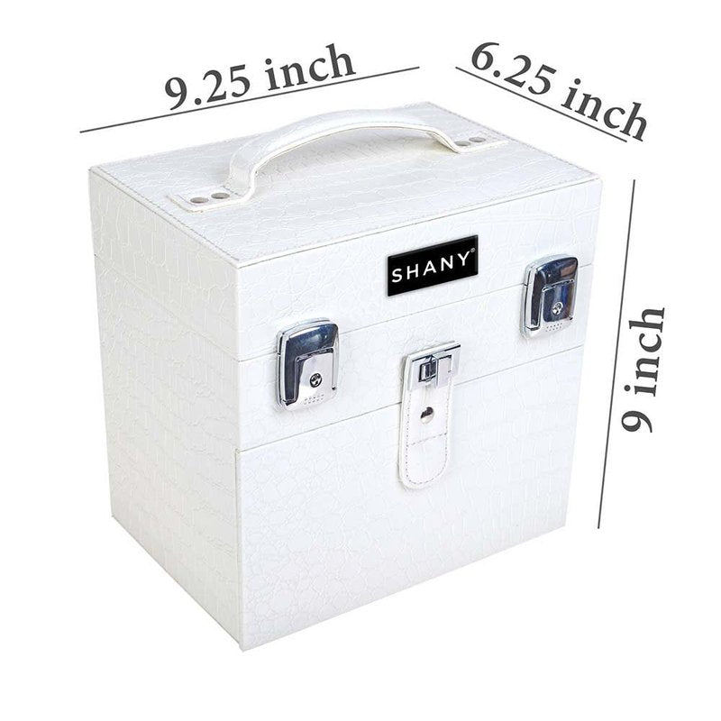 SHANY Makeup Travel Case - Versatile Organizer for Makeup & Nail Accessories | White Lily