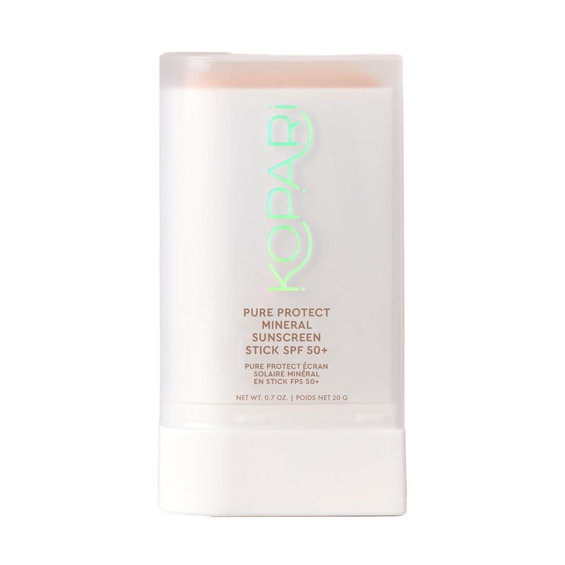 Kopari PURE PROTECT 100% Mineral Sunscreen Stick SPF 50+ Clear Zinc Oxide Face and Body Sunscreen with Hydrating Argan Oil, Shea Butter, Sheer Finish, Ultra-Portable, for Easy Reapplication