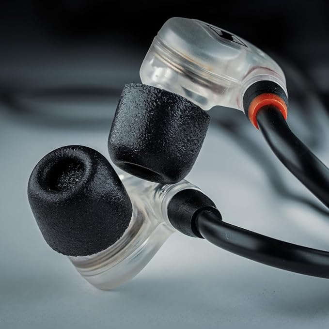 Comply 500 Core Series | Memory Foam Replacement IEM Ear Tips for KZ, Moondrop, FiiO Sennheiser & More | Superior Noise Isolation, Ultimate Comfort, Secure Fit | Oval, Black, Small (3 Pairs)