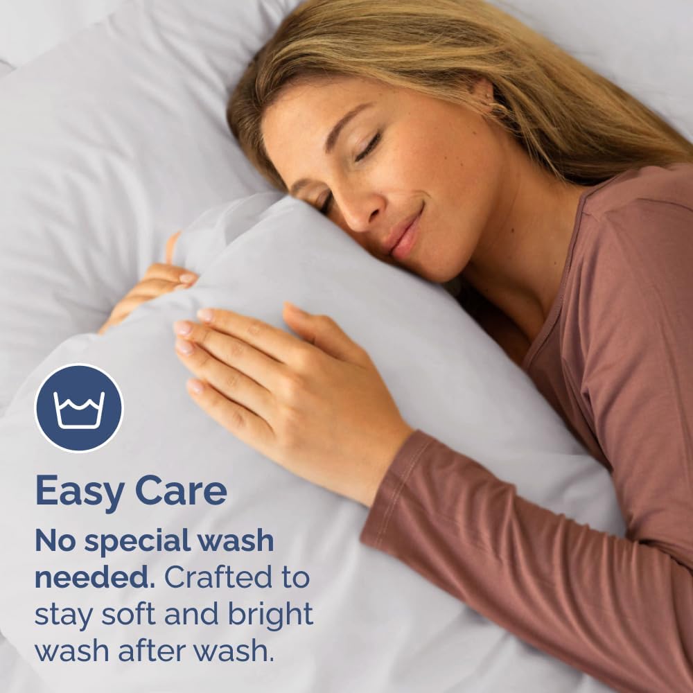 Skiennix Body Pillowcases Set of 4 | Soft & Breathable 20x54 Long Pillow Covers - Fade-Free & Machine Washable - French Grey