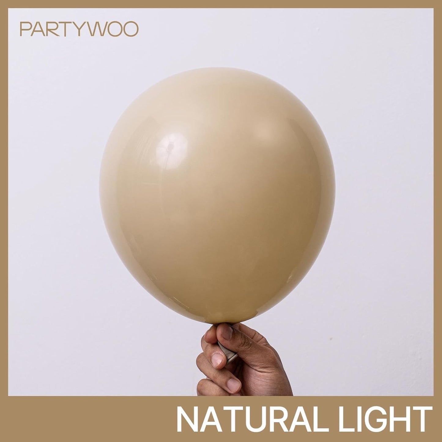 PartyWoo Cream Balloons - 140 Pcs in Beige, Ivory & Nude | Perfect for Graduation, Birthdays & Baby Showers