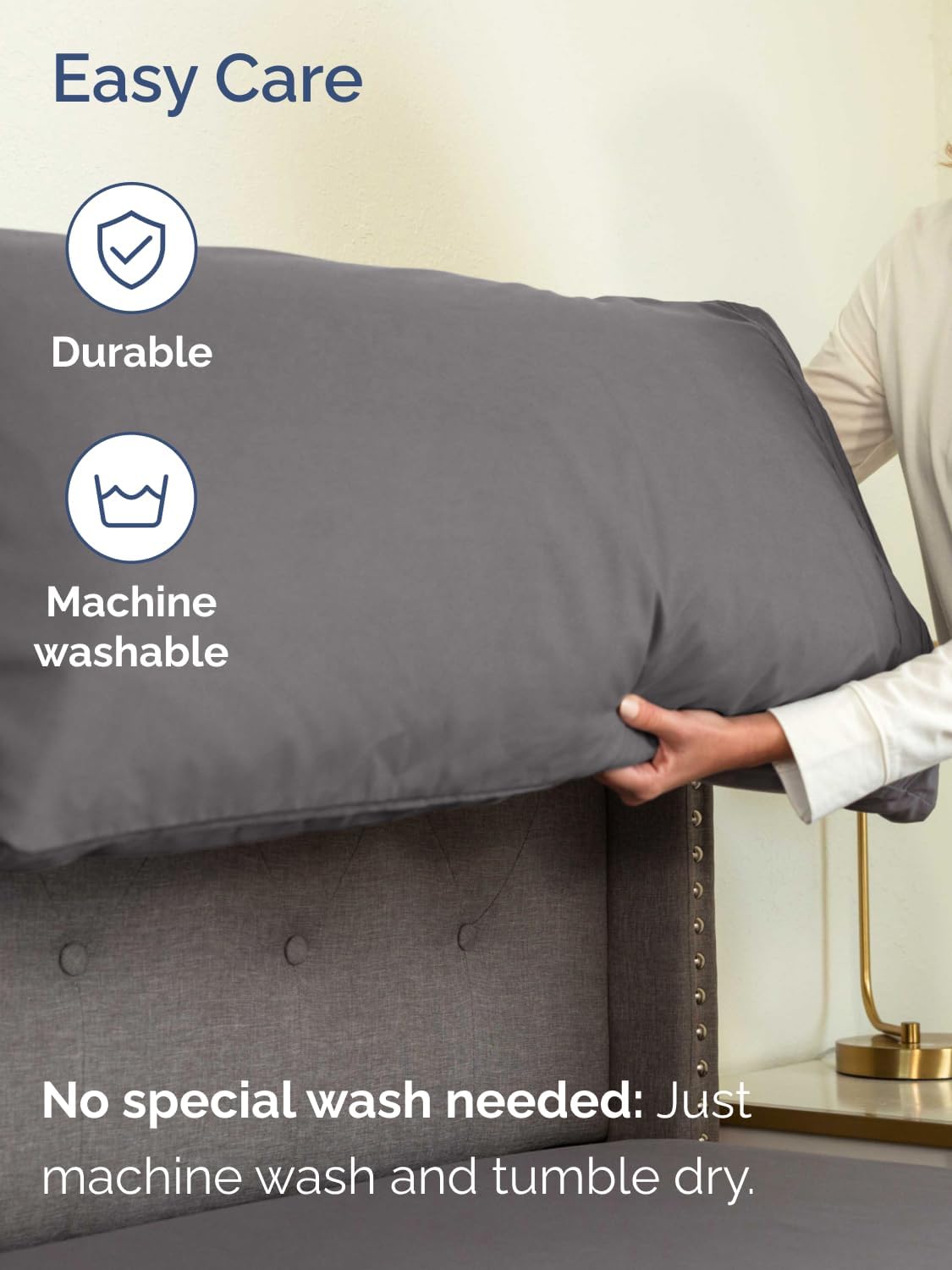 Skiennix Extra Deep King Sheet Set - 6-Piece Breathable Cooling Bedding - Soft, Wrinkle-Free Grey