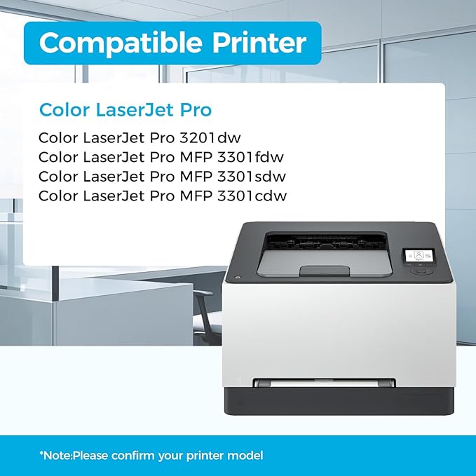 218A Toner Cartridge Set 4-Pack with Chip Replacement for HP 218A 218X Compatible with Color Laserjet Pro 3201dw MFP 3301cdw 3301fdw 3301sdw Printer Ink Black Cyan Yellow Magenta W2180A W2181A W2182A
