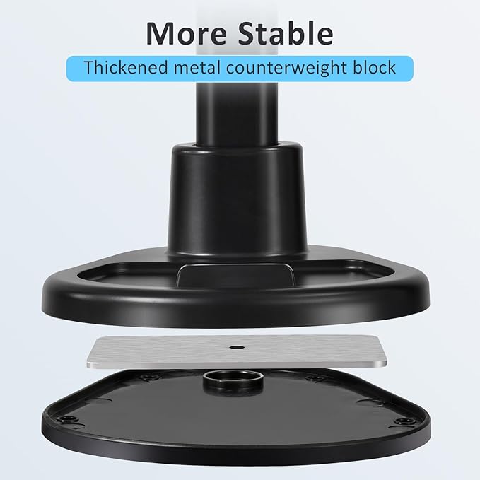 nediea Phone Stand for Desk, Height Adjustable Cell Phone Holder for iPhone, 360 Degree Rotatable Office Phone Stand for Video Recording,Live Streaming,Compatible with All 4.7-7in Smartphones (T13-2)