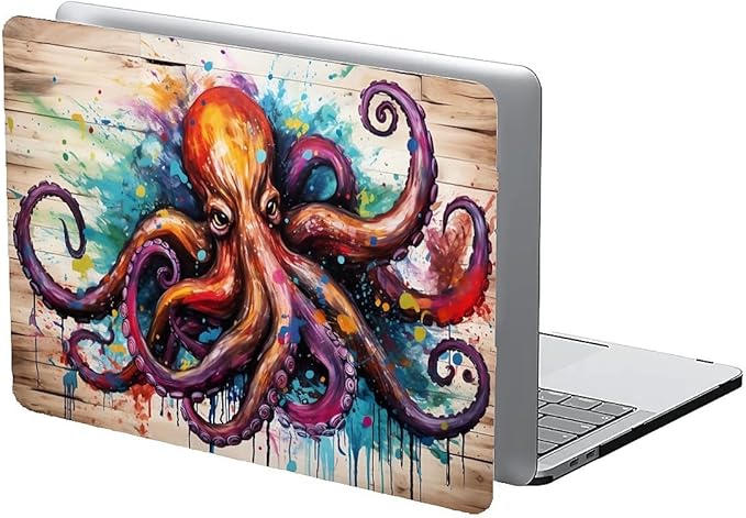 COTAIL Compatible with MacBook Air 13.3 13.6 Inch Case 2022 2021 2020 2019 Plastic Hard Shell Case Cover,13.3 Pro(A1706/A1708/A1989/A2159/A2289/A2338), Octopus
