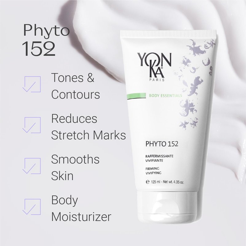 Yonka Phyto 152 Firming Body Lotion | Tone and Tighten with Vitamin E | Reduces Stretch Marks and Sagging | Intensely Hydrates | Non-Greasy and Fast Absorbing | 4.35 oz
