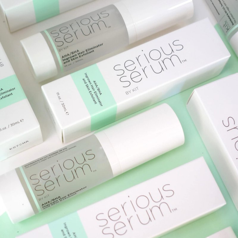 Serious Serum Exfoliating Ingrown Hair Serum – Glycolic, Lactic & Salicylic Acid Formula for Smooth Skin – Razor Bumps, Ingrown Hairs & Razor Burn – Hydrating Formula for Post-Shave & Waxing Care