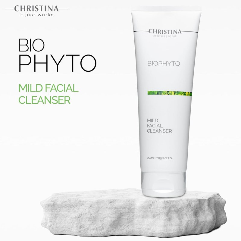 Biophyto Mild Facial Cleanser - Soapless Gentle Face Wash with Green Tea & Cucumber Extracts | 250 ml for All Skin Types