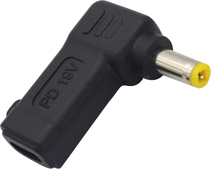 HCFeng 90W PD USB C to DC5525 Power Converter Type to DC 5525 Laptop Charging Adapter 19V 4A Type C Female to DC 5.5 x 2.5mm Male Power Adapter for Studio and Travel [PD-5525]
