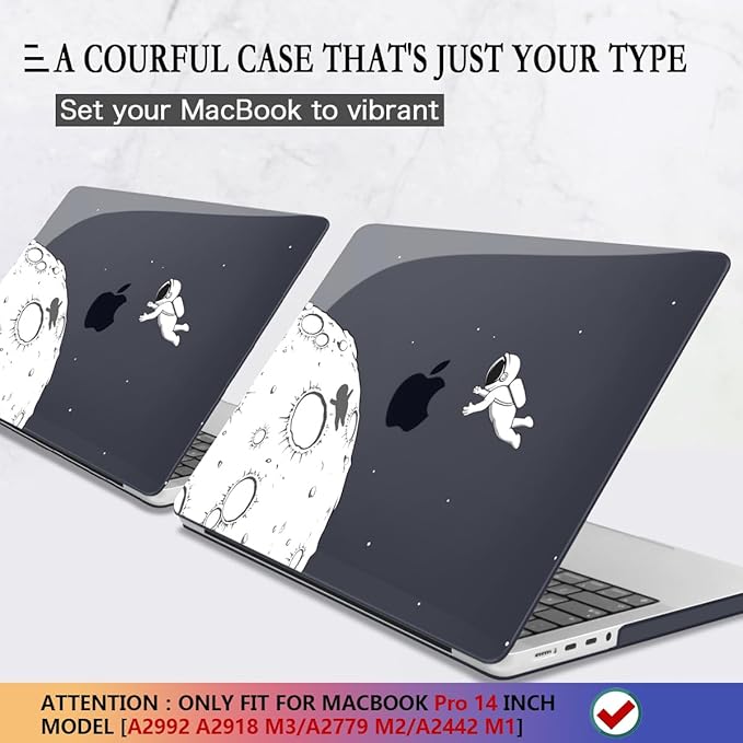 CISSOOK Case for MacBook Pro 14 Inch M5 M4 M3 M2 M1 Chip 2026 2025 2024 2023 2022 2021 Release Model A3434 A3112 A3185 A3401 A2992 A2918 A2779 A2442, Hard Shell Cover for MacBook Pro 14 - Astronaut