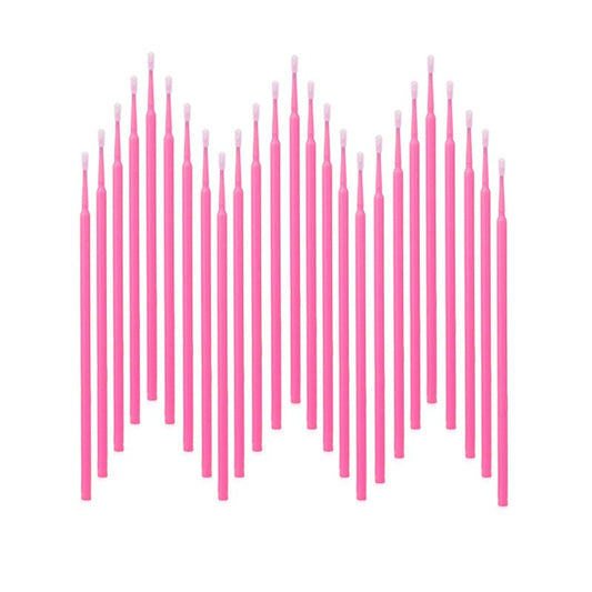 2100PCS Microswabs for Eyelash Extensions，Micro Applicators Brush for Cleaning and Applying Make-up Pink (Head Diameter: 2.0mm)