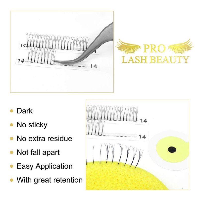7D-D-0.07-10 Long Stem Premade Fans Eyelash Extensions - C D Curl Volume Lash Fans