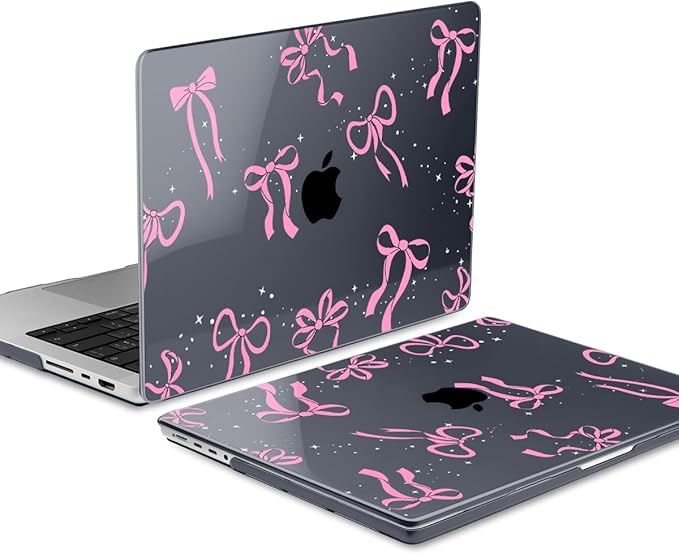 DONGKE Compatible with MacBook Pro 16 Inch Case (2026-2021 Release, M5 M4 M3 M2 M1 Pro/Max Chip), Plastic Hard Shell Cover with Keyboard Cover & Screen Protector for MacBook Pro 16", Bows & Stars