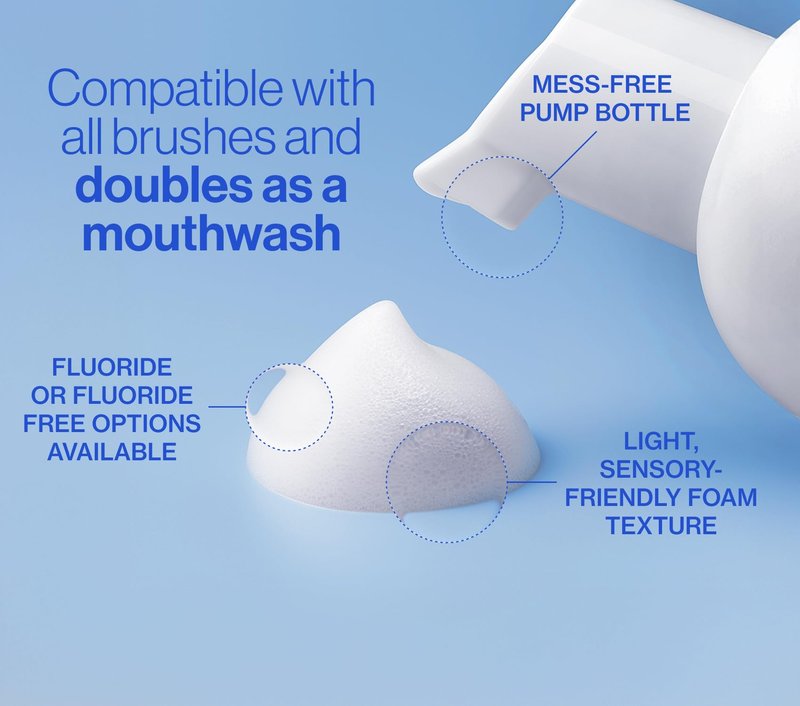 Autobrush Fluoride Foaming Toothpaste for Kids, Bubblegum Flavor, Whitening & Deep Cleaning, Travel Friendly, Anti-Cavity (Pack of 3)