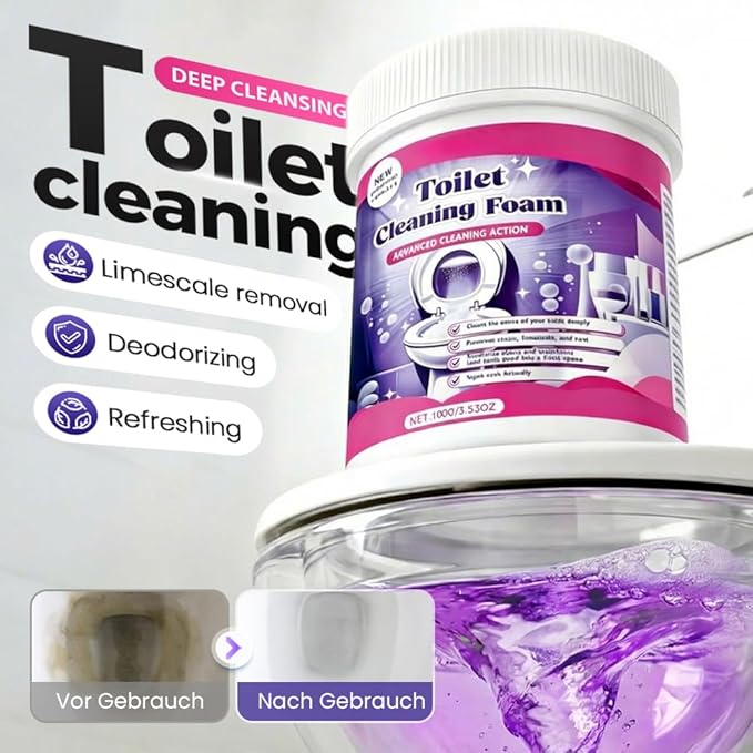 2026 New Toilet Bowl Cleaner, Toilet Cleaning Foam, Power Foaming Toilets Clean, Clean Foam Cleaner, Touch Free Foaming Powder â Bathroom Cleaning Powder (1PCS)