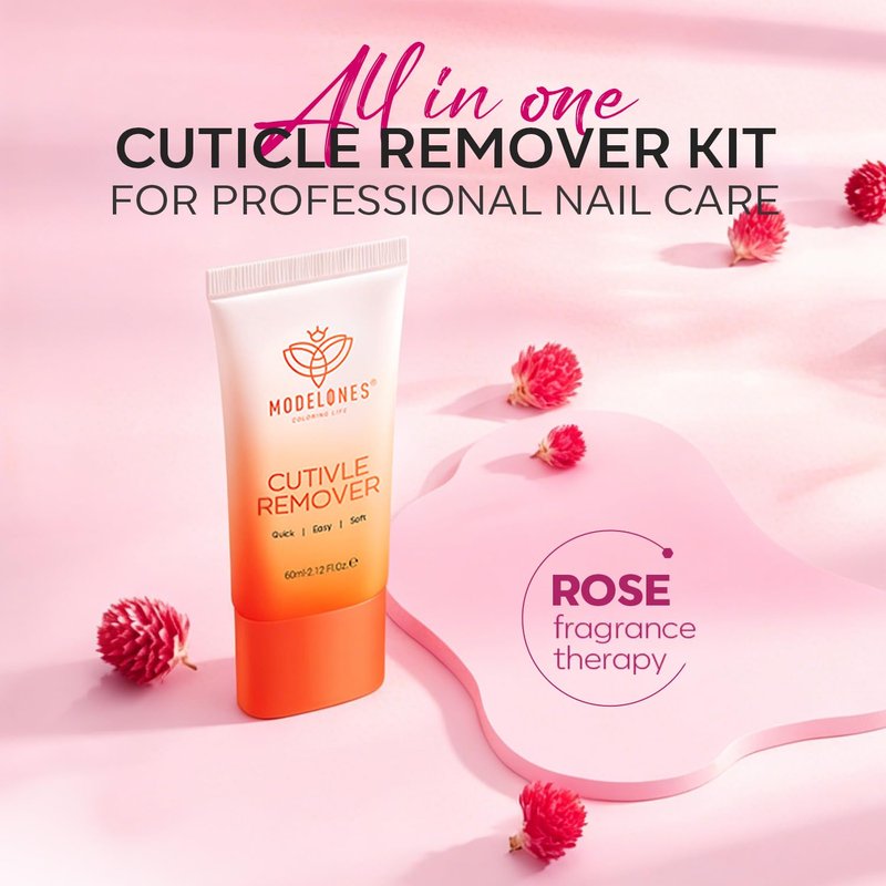 Modelones Cuticle Remover Cream Cuticle Softener Nail Repair for Damaged Nails Cuticle Remover Liquid for Nail Care Manicure Kit for Women 60ML 2.12 FL OZ