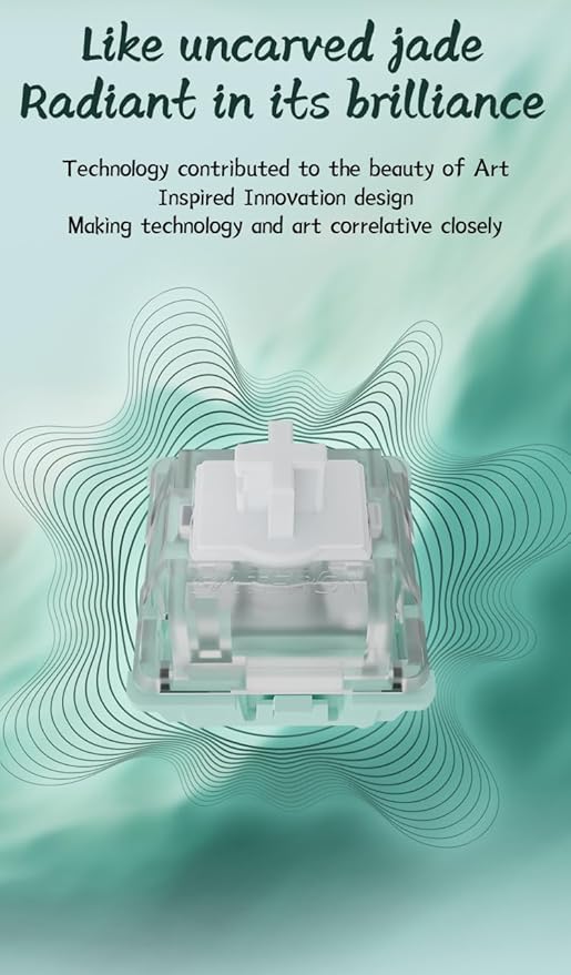 GATERON Magnetic Jade Keyboard Switches, Linear Pre-Travel Freely Setting Factory Pre-lubed for Magnetic Gaming Keyboard(70)