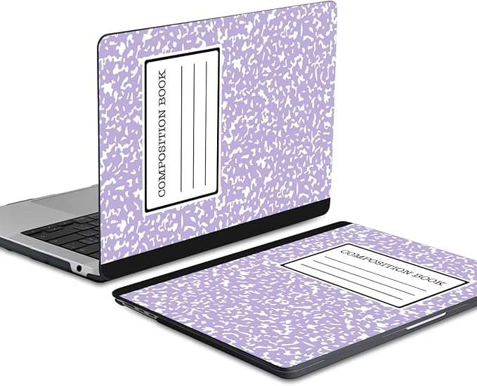 MEEgoodo Case for M5/M4/M3/M2 MacBook Air 13 inch Case 2026 2025 2024 2022, Fit Model A3449/A3240/A3113/A2681, Laptop Hard Shell Compatible with MacBook Air 13.6-inch, Composition Book Purple