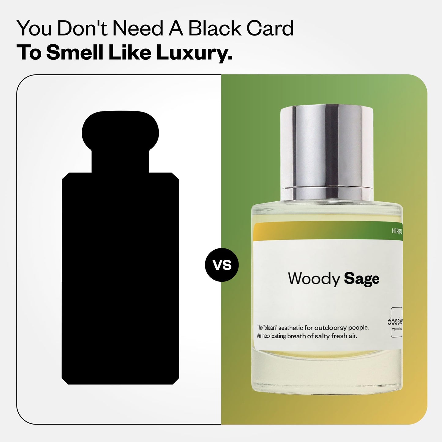 Dossier - Woody Sage - Eau de Parfum - Inspired by Wood Sage & Sea Salt - Long-Lasting Fragrance - Unisex - 1.7 fl oz (50ml)