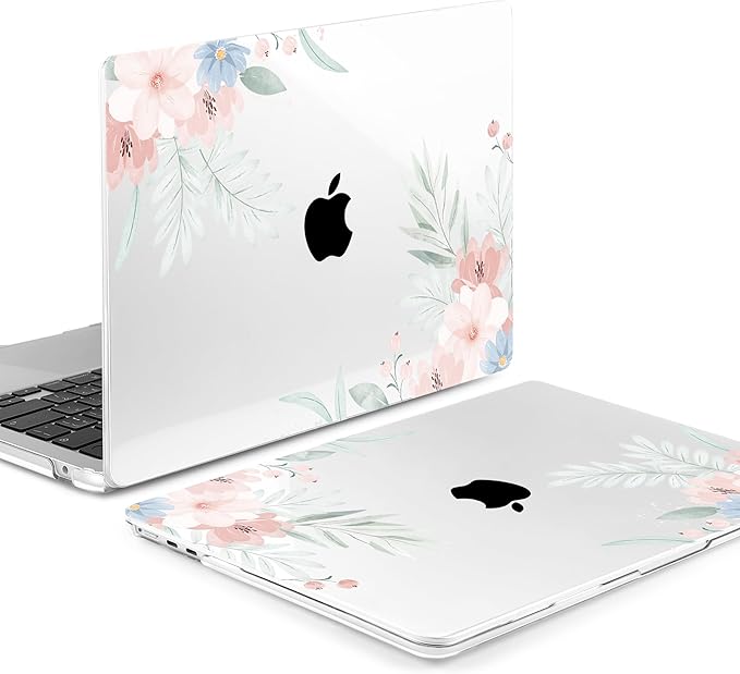 Batianda Premium Case for New MacBook Air 15 inch with M5 M4 M3 M2 Chip 2026 2025 2024 2023 Release, Designed Ultra-Slim Hardshell & Keyboard Cover & Screen Protector 4-in-1 Bundle, Watercolor Floral