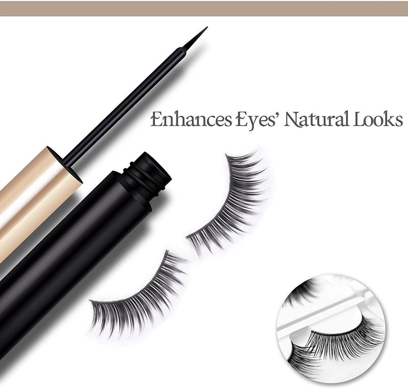 Magnetic Eyelashes With Eyeliner Kit 3D different Lengths & different Style Magnetic Eyelashes False Lashes Natural Look - No Glue Needed (5-Pairs With 2-Eyeliner)