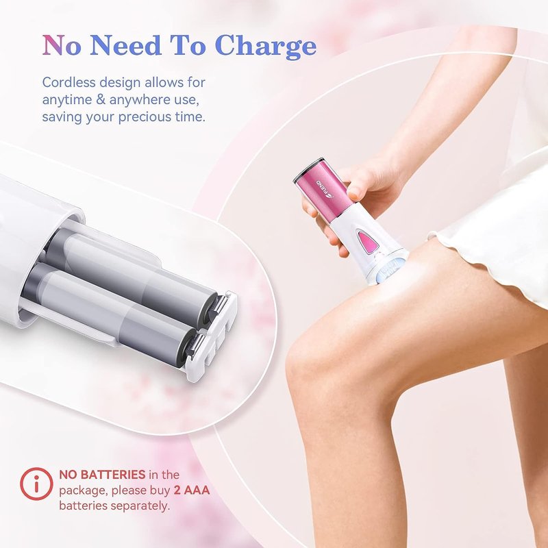 Mini Epilator - Facial Hair Remover for Women | Portable Electric Shaver with 9 Tweezers & LED Light for Precision
