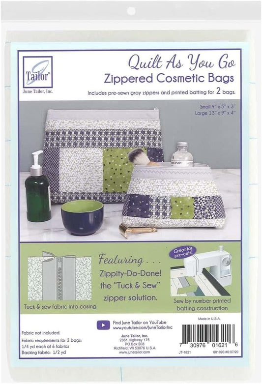 Zippity Doo Cosmetic Bags - Light Gray Travel Makeup Organizers | Set of 2