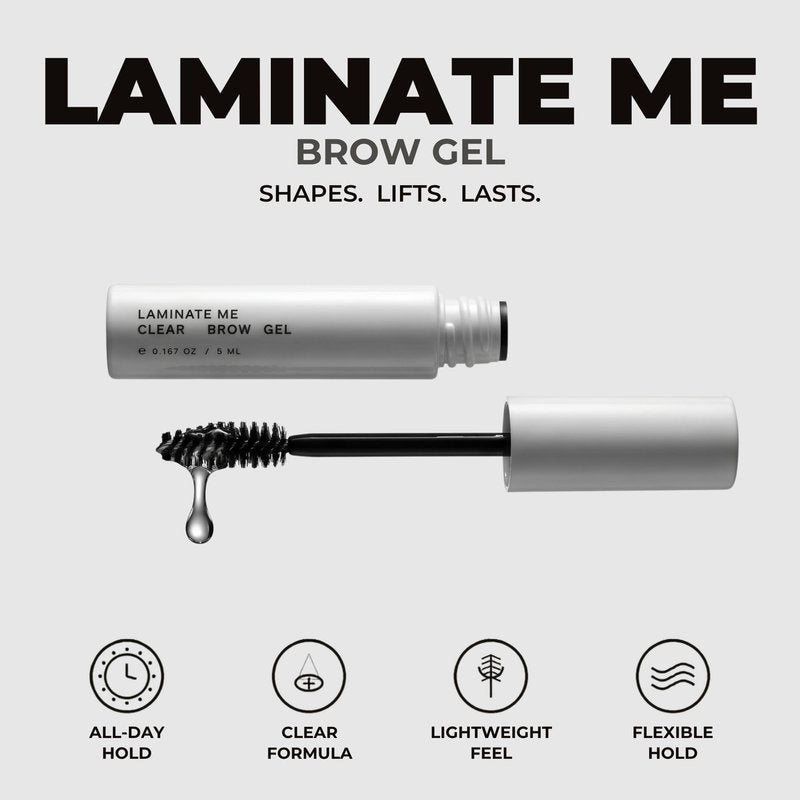 MADLUVV Laminate Me Clear Eyebrow Gel, Daily Use Medium Hold Lamination, Hypoallergenic and Cruelty Free