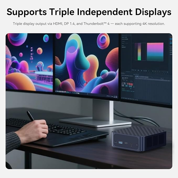 TRIGKEY Key i13 Mini PC, Intel Core i9 13900HK(14C/20T, up to 4.7GHz), Mini Computer with 32G DDR5 RAM 1TB PCIe4.0 SSD, Support 4K Triple Screen Display/WiFi6/BT5.2/2.5G LAN/USB3.2 for Office, Work