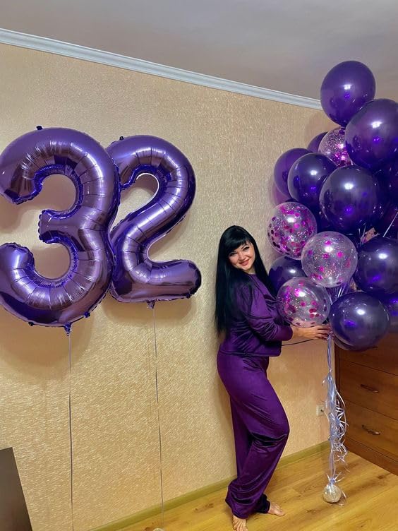 Purple Number Balloon - 40 Inch 0 Balloon | Perfect Birthday Decorations for Girls and Women