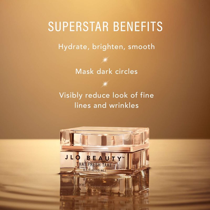 JLO Beauty Under Eye Cream - Hydrating Treatment with Peptides & Hyaluronic Acid for Dark Circles | 0.5 Oz
