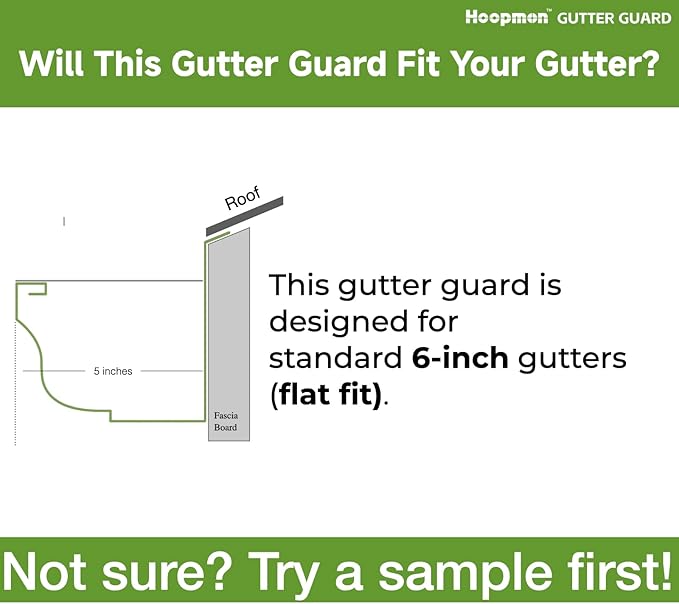 Gutter Guard â 100% Stainless-Steel Micro-Mesh Design, Pine Needle & Small Debris Protection, Fits 6 in KâStyle & HalfâRound Gutters, DIY Screws Included (200ft, 60pcs, 6in x 40in)