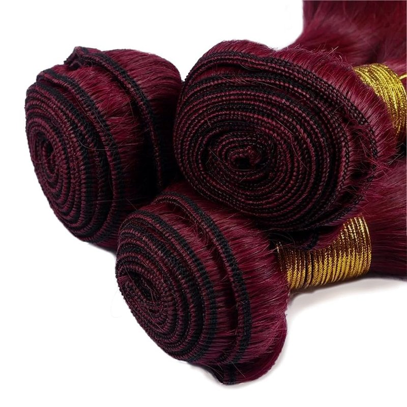 12A 99J Burgundy Body Wave Bundles Human Hair 1 Bundle 22 Inches 100% Human Hair Bundles