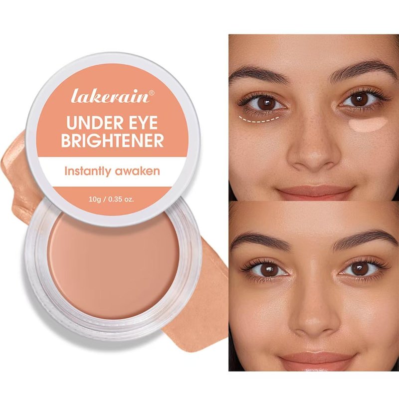 Under Eye Brightener,under Eye Cream Pot Concealer Full Coverage， specifically for dark circles under the eyesWith Hyaluronic Acid & Shea Butter(Warm Nude)