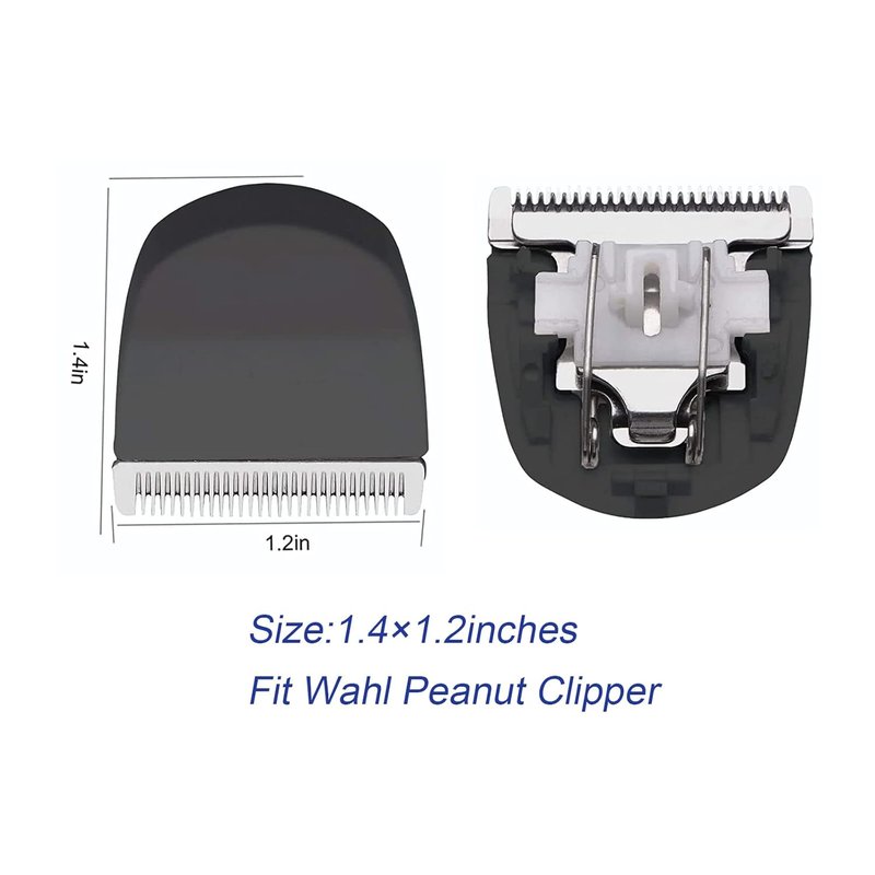 Peanut Hair Clipper Replacement Blades - Professional Snap-On Blades | Black - 4 Pack