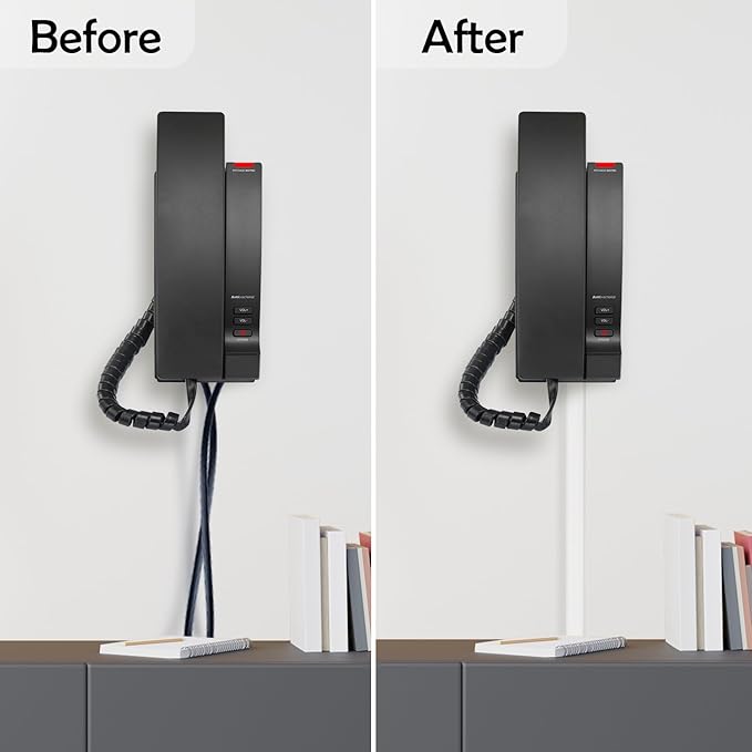 TV Cord Hider – Flexible Wall Cord Cover Slim Design Silicone Cable Raceway - Self Adhesive, Cut to Size Design for Hiding Wires on Wall - Clean Home Setup Cable Concealment (White, 6 Feet)