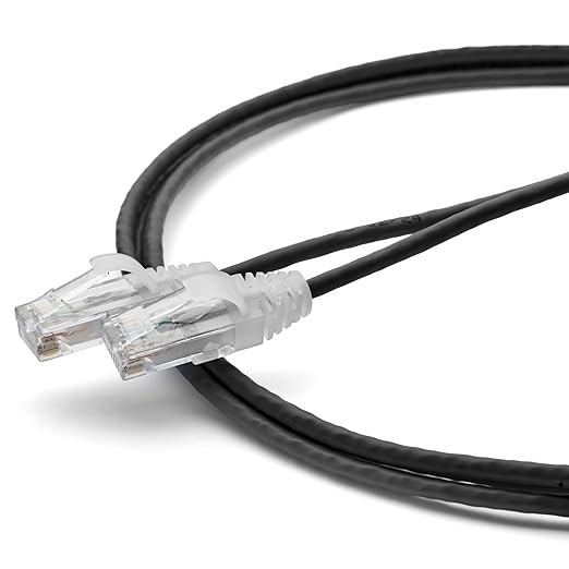 TRUECABLE Cat6 Component Rated Patch Cable, Unshielded (U/UTP), 7ft, Black, 28AWG Stranded Pure Copper, Snagless 10G High-Speed Ethernet Cable, PoE++ 4PPoE 100W, UL Listed, RoHS-3, 1 Pack