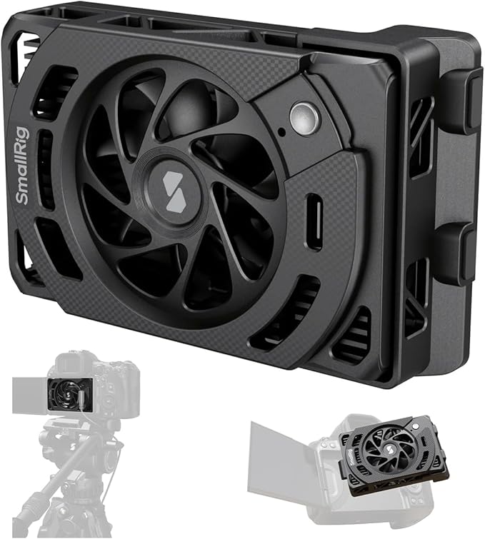 SMALLRIG R50 V / R5 II/ R5 / R50 / PowerShot V1 Camera External Cooling System with Dual-Speed Modes, Snap-On Cooling Fan with TEC Cooling Module for Sony ZV-E1/ A7 IV/ A6700/ FX3-5063