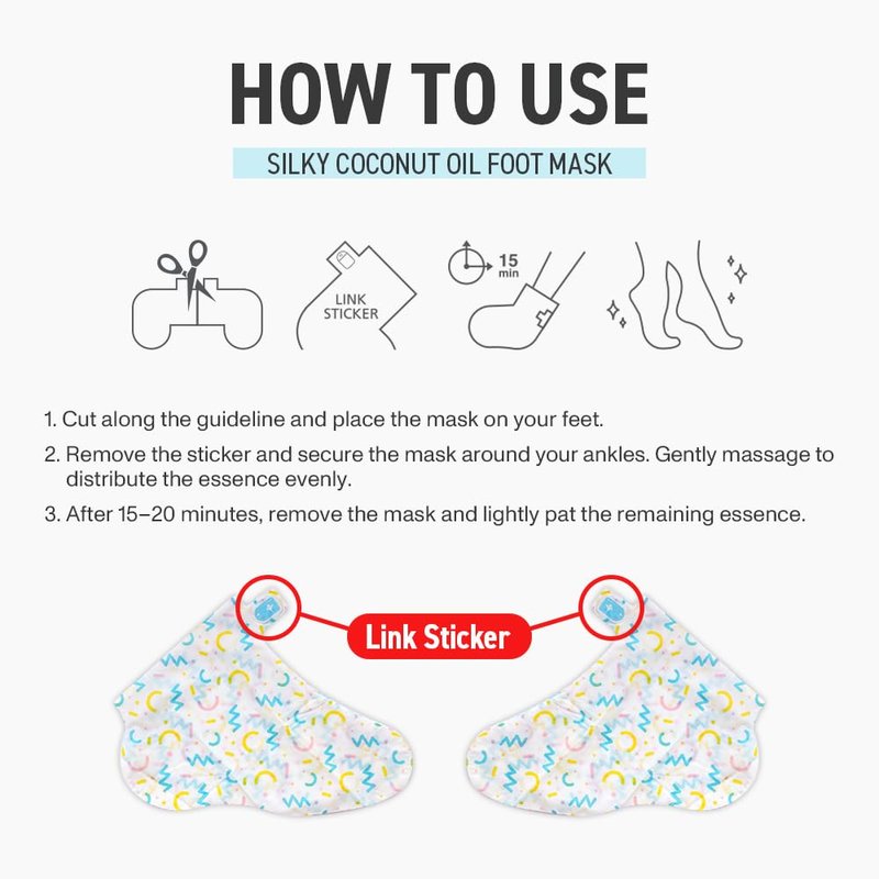MADFORCOS Moisturizing Foot Mask Socks – Silky Coconut Oil Booties for Dry, Cracked Feet & Heels | 10 Pairs