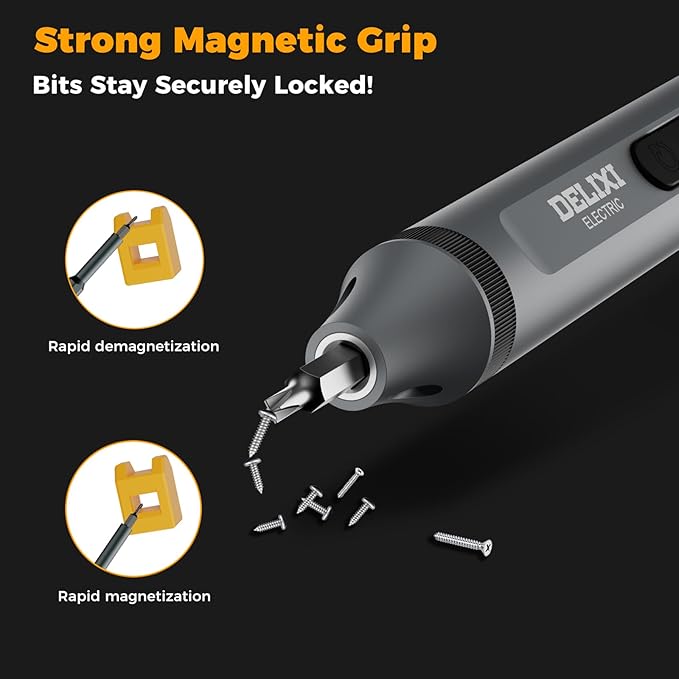 Treevian 3.7V Electric Screwdriver Kit, 48-in-1 Dual-Head Precision Screwdriver Set with Manual and 170 RPM Electric Screwdriver, USB Rechargeable, Ideal for Precision Electronics Repair