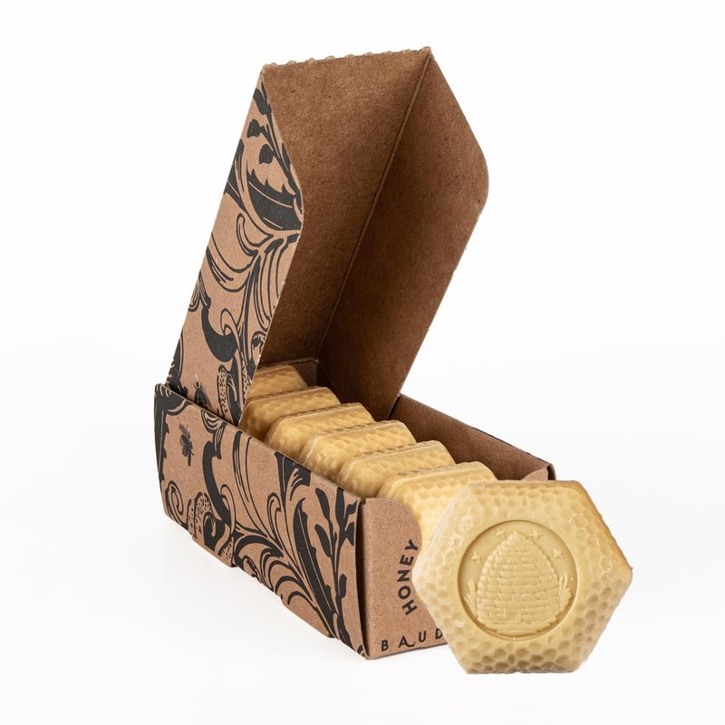 Baudelaire Honey Soap - Pure Honey Infused Bar, 1.4 Ounce | Singles Pack (6 Units)